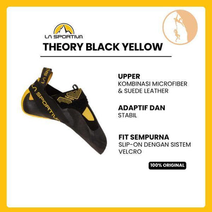 La Sportiva Theory Black Yellow – Sepatu Panjat Profesional | Sepatu Panjat Tebing