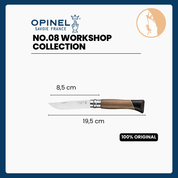 Opinel No.08 Workshop Collection - Pisau Lipat Stainless Steel
