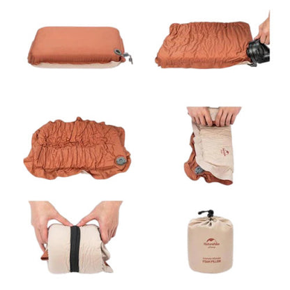 Bantal Traveling/Portable - Naturehike 3D Comfortable Silent Foam Pillow / Apricot