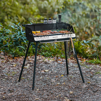 Kompor Arang Camping Portable Outdoor - Naturehike Moyan Vertical BBQ Grill with Storage Bag/ CNK2300015 / Black