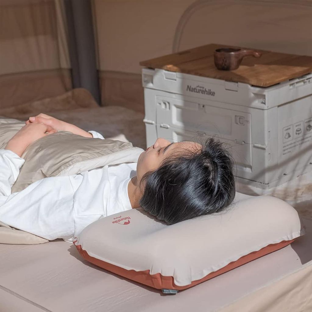 Bantal Traveling/Portable - Naturehike 3D Comfortable Silent Foam Pillow / Apricot