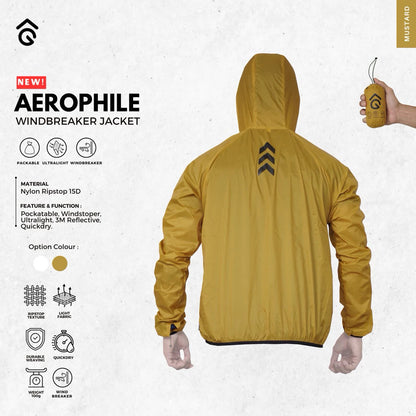 Jaket Windbreaker Ultralight - Angsana Aerophile Packable  Jacket Trail Running