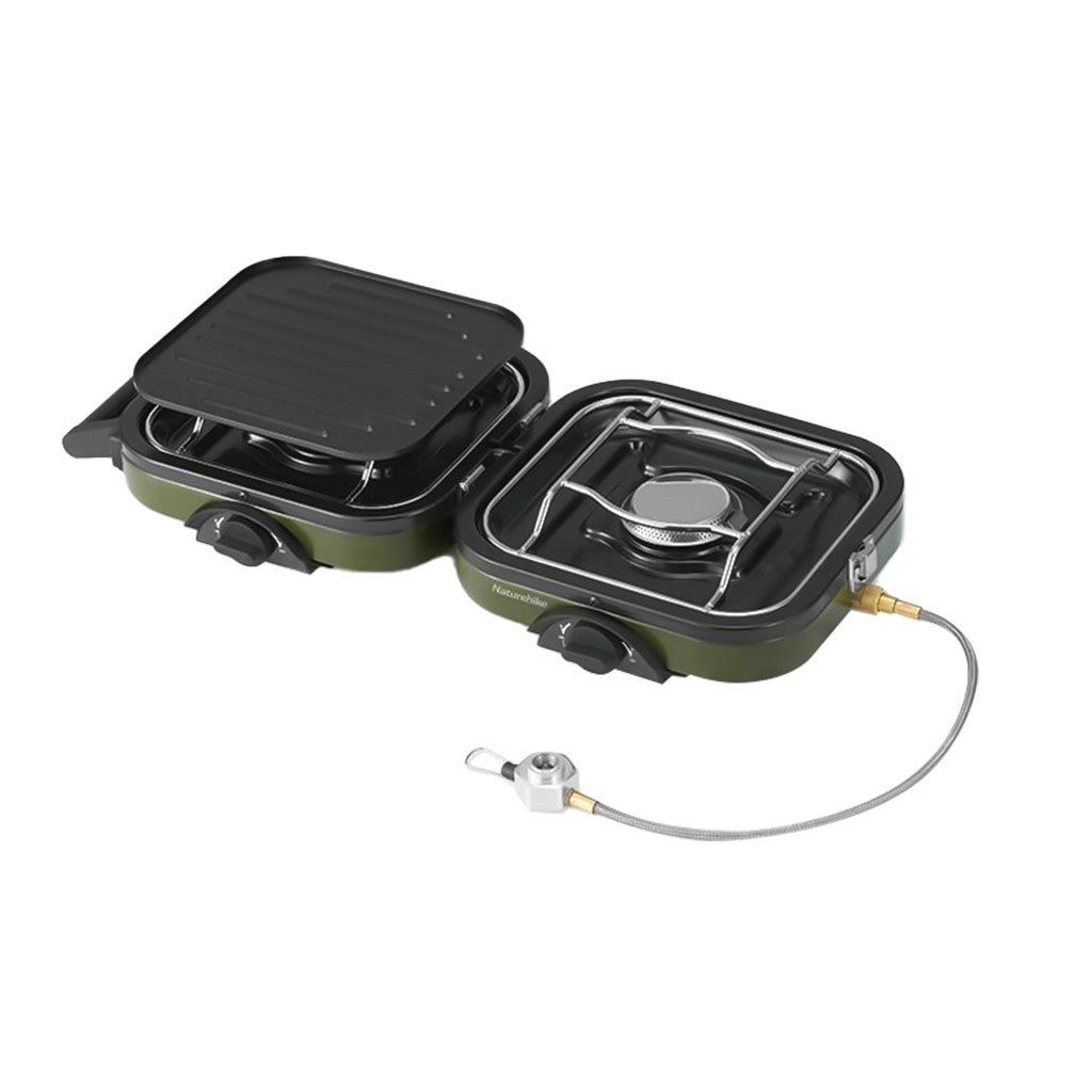 Kompor Camping Portable Outdoor - Naturehike Double Burner Folding Camping Gas Stove NH22RJ003