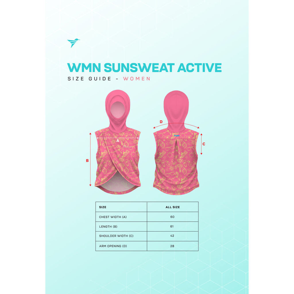 Hijab Outer Lari/Olahraga - Trijee Sun Sweat Activated (Pink)