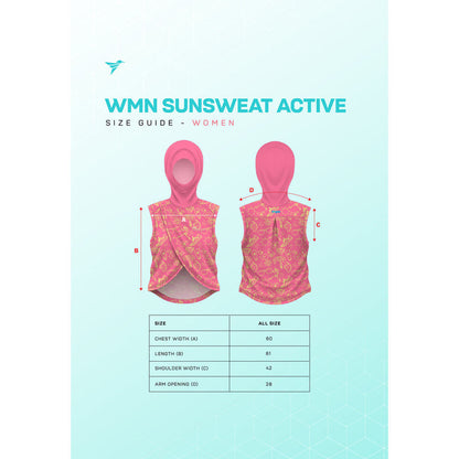 Hijab Outer Lari/Olahraga - Trijee Sun Sweat Activated (Pink)
