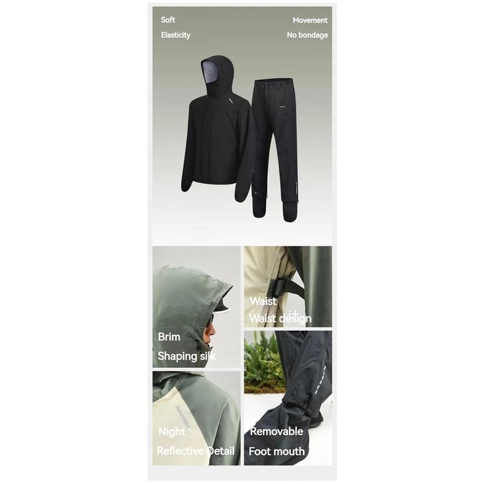 Jaket Waterproof Hiking Unisex - Naturehike Outdoor Raincoat