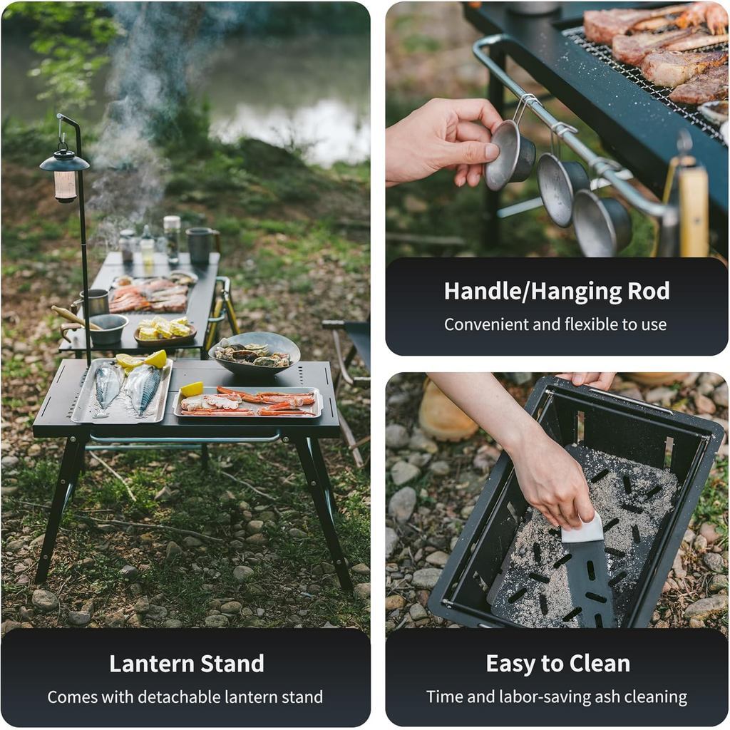 Meja Grill Portable Camping - Naturehike IGT BBQ Table with Charcoal Grill / CNK2350CF018
