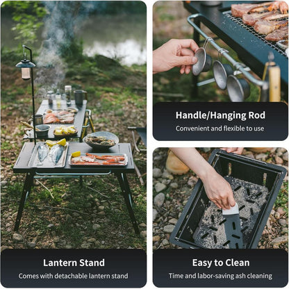 Meja Grill Portable Camping - Naturehike IGT BBQ Table with Charcoal Grill / CNK2350CF018