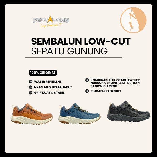Sepatu Gunung/Hiking Unisex - Petualang Sembalun Low-Cut