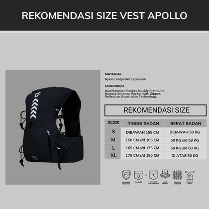 Rompi Lari / Vest Trail Running - Angsana Apollo Hydropack Access