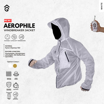 Jaket Windbreaker Ultralight - Angsana Aerophile Packable  Jacket Trail Running