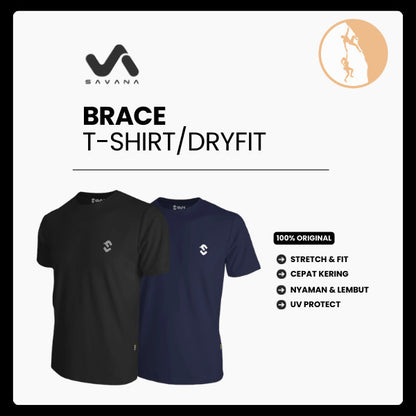 Dryfit T-shirt Baju Olahraga Unisex - Savana Brace
