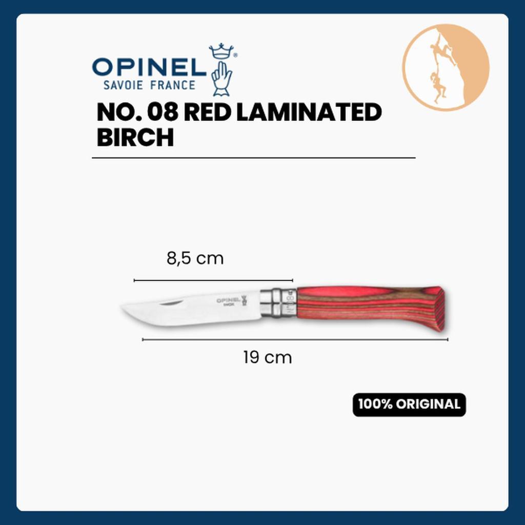 Opinel No. 08 Red Laminated Birch
