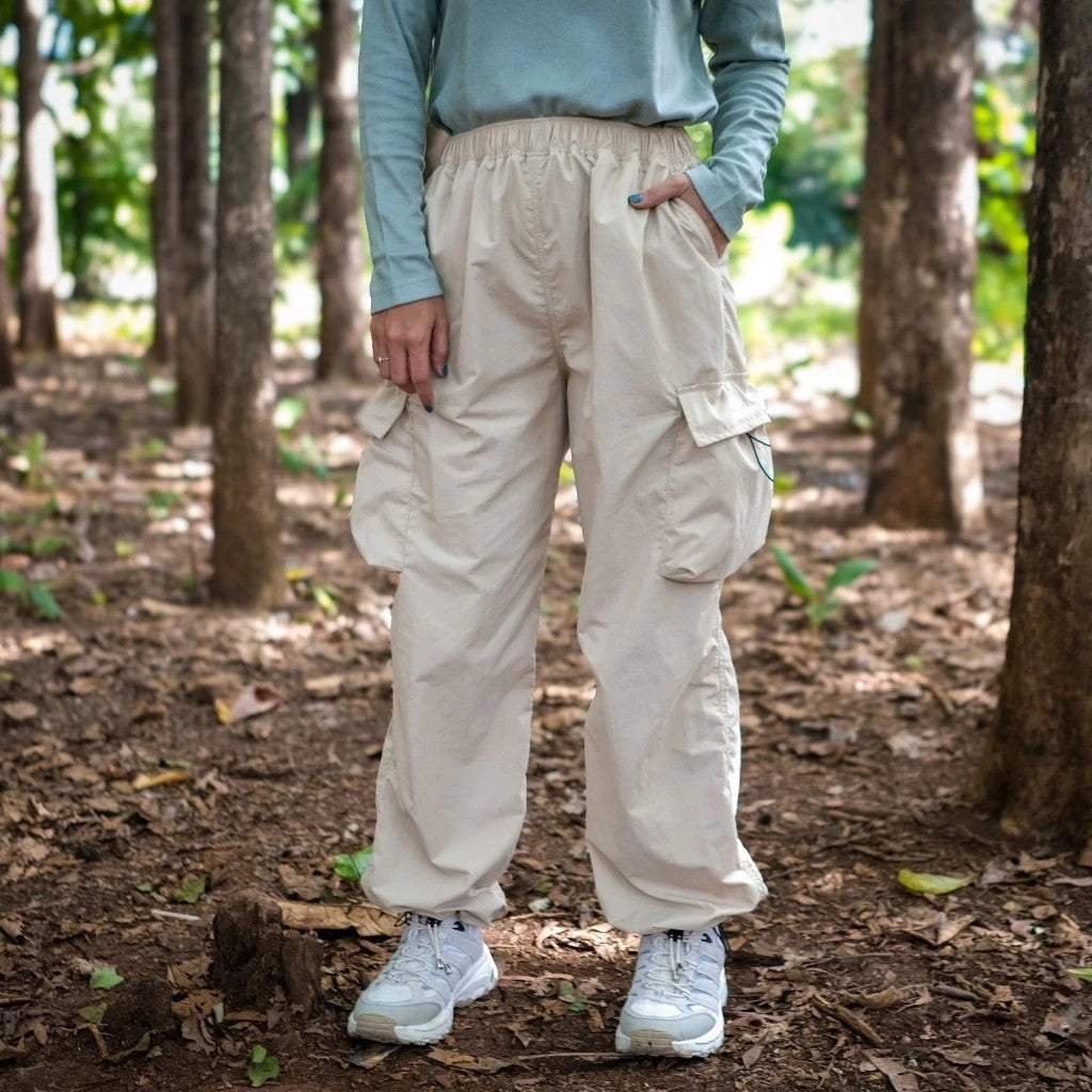 Celana Cargo Highwaist Oversize Unisex - Greenforest Saga