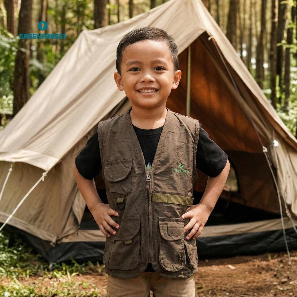 Rompi Anak-anak / Vest Cargo Unisex - Greenforest Brezzy