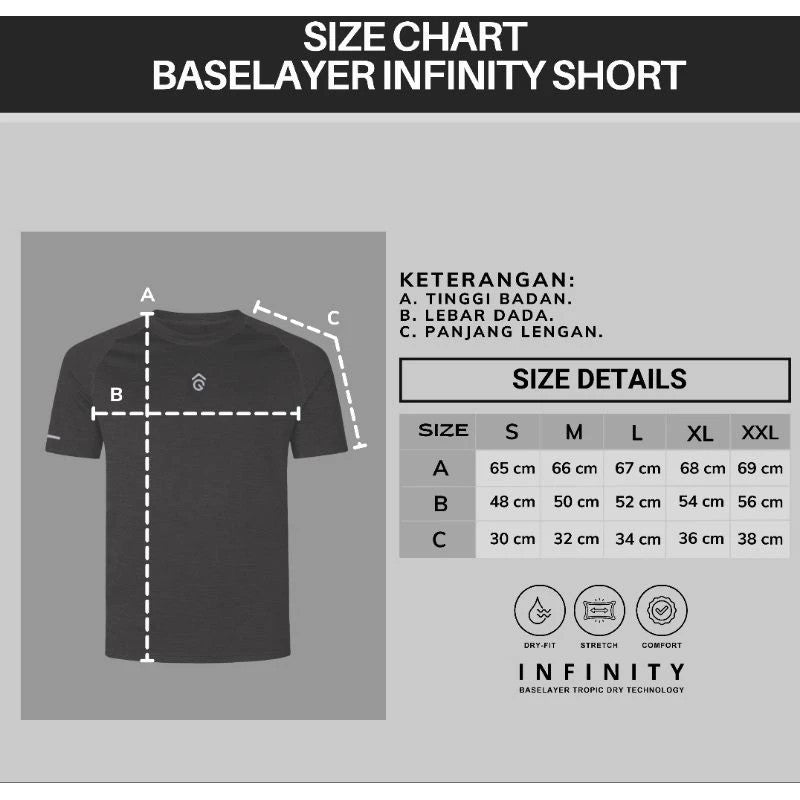 Base Layer Baju Olahraga - Angsana Infinity Short Sleeve