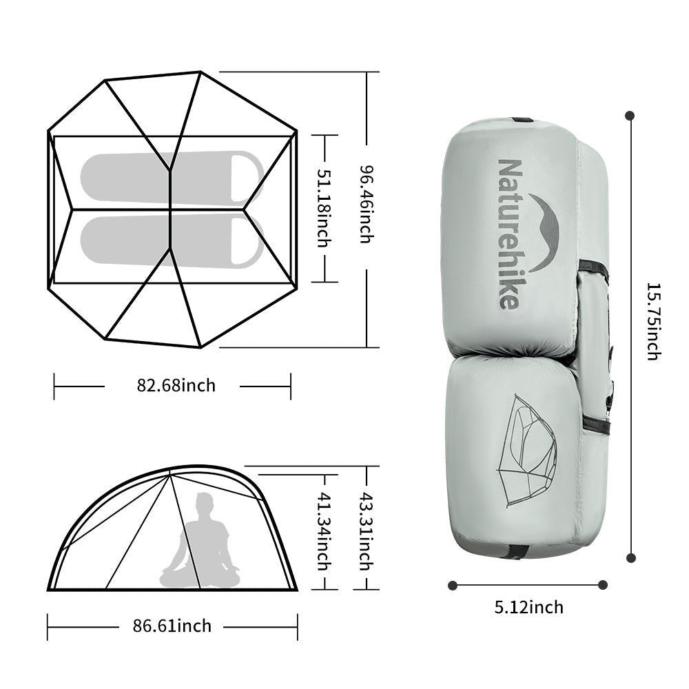 Tenda Camping/Ultralight Backpacking Tent - Naturehike Star River UL / Kapasitas 2 Orang