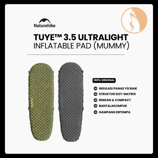 Matras Angin Camping - Naturehike TuYe™ 3.5 Ultralight Inflatable Pad (Mummy)