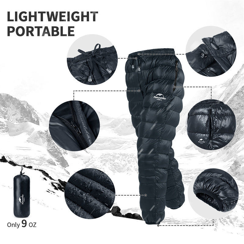 Celana Gunung/Outdoor Bulu Angsa - Naturehike DW-90 White Goose Down Pants with Pockets