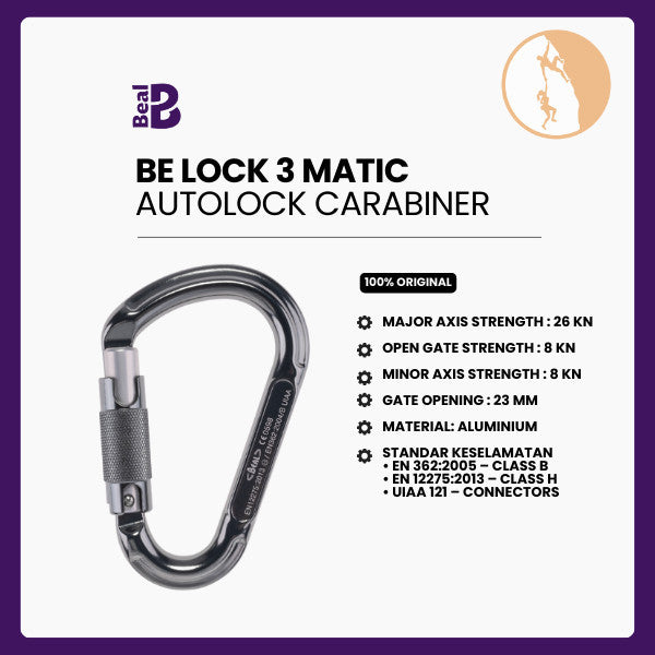 Karabiner Panjat - Beal Be Lock 3-Matic Carabiner