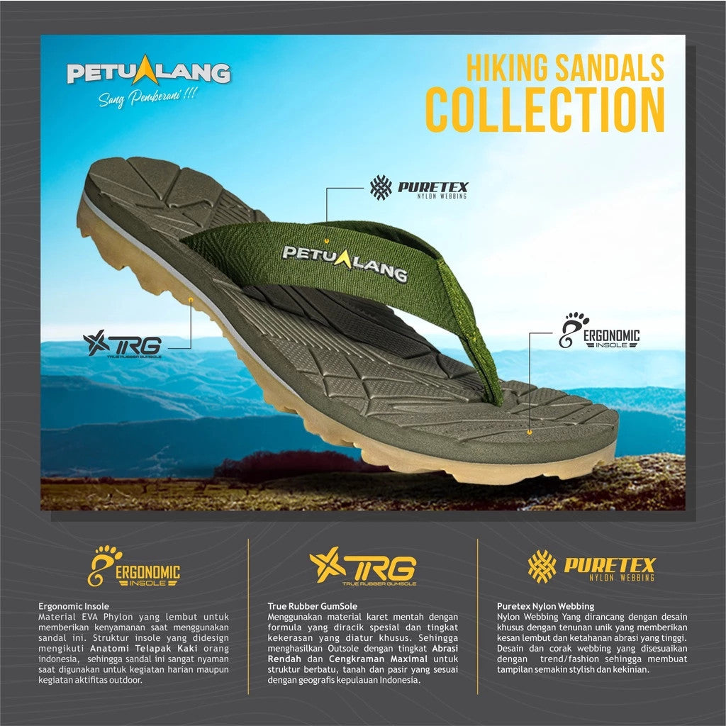 Sandal Jepit Gunung/Hiking Slide Unisex - Petualang Towuti Clip