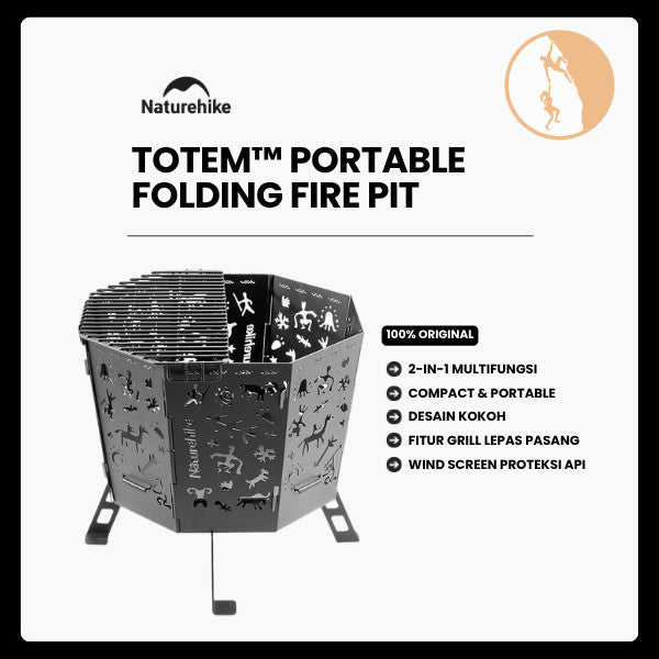 Tungku Lipat Outdoor - Naturehike Totem™ Portable Folding Fire Pit